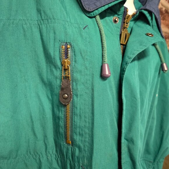 Dunbrooke Windbreaker 2XL | Vintage 90s Green Blue Full Zip Retro Jacket - Picture 5 of 9